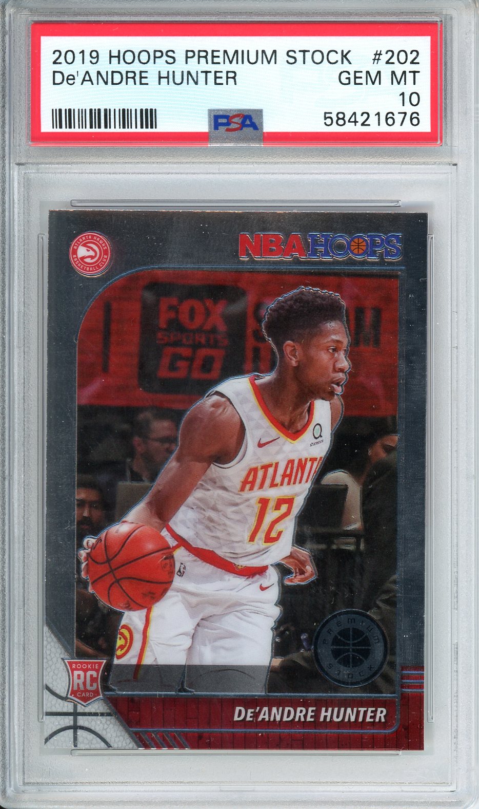 2019 Hoops Premium Stock De'Andre Hunter #202 PSA 10