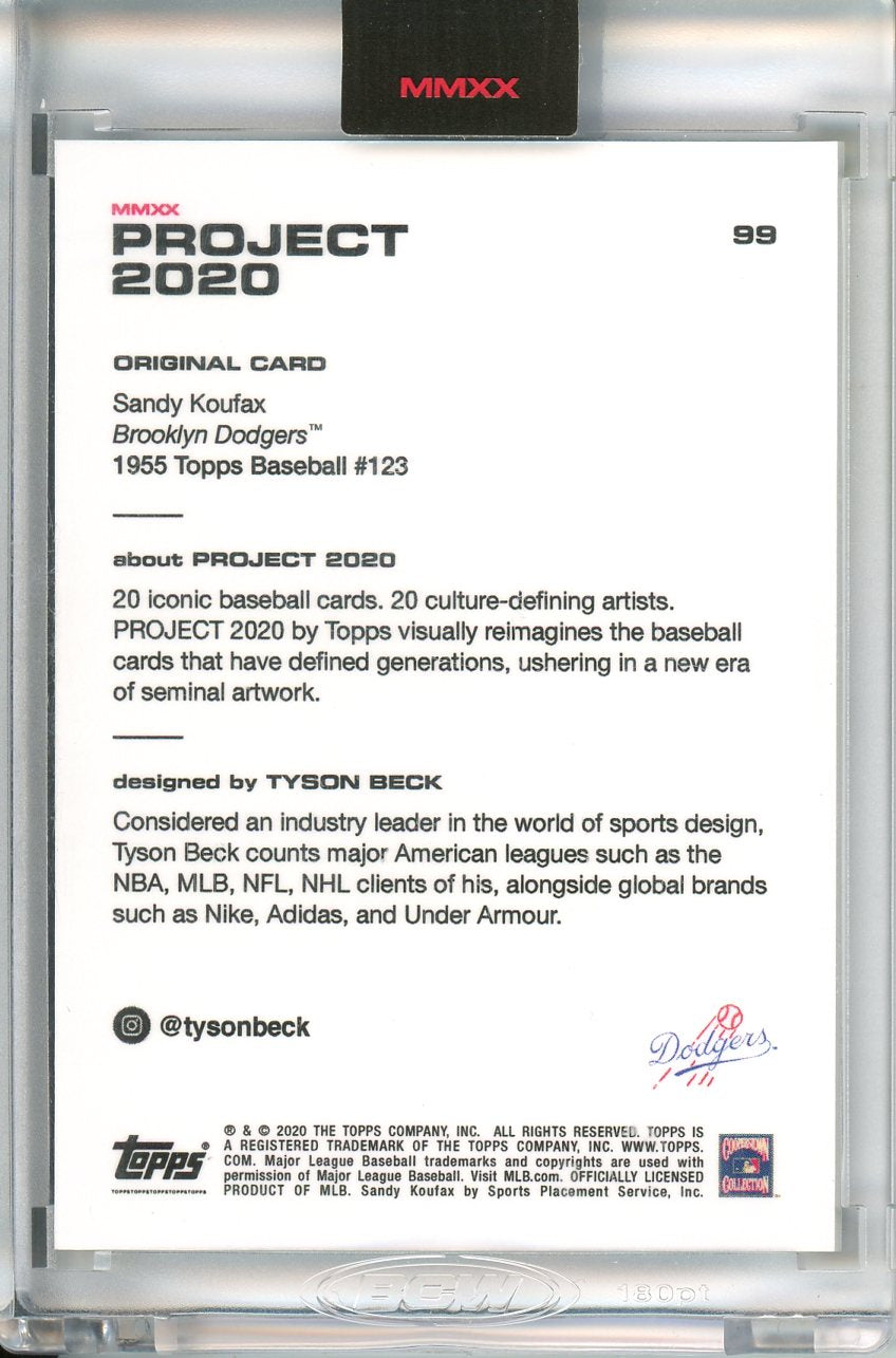 Topps Project 2020 Sandy Koufax #99