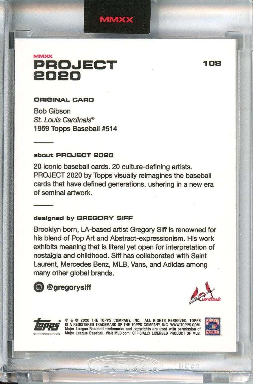 Topps Project 2020 Bob Gibson #108
