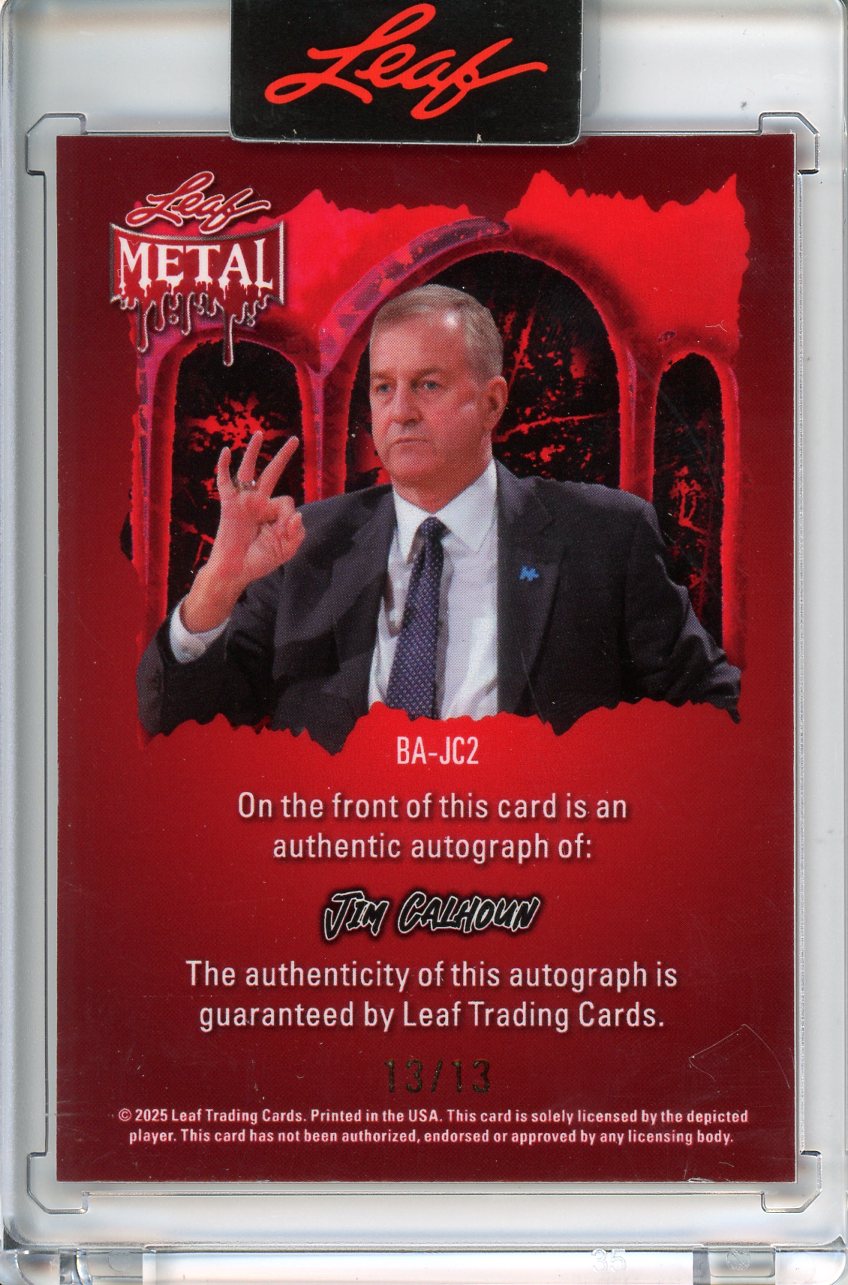 2025 Leaf Metal Halloween Jim Calhoun Auto /13