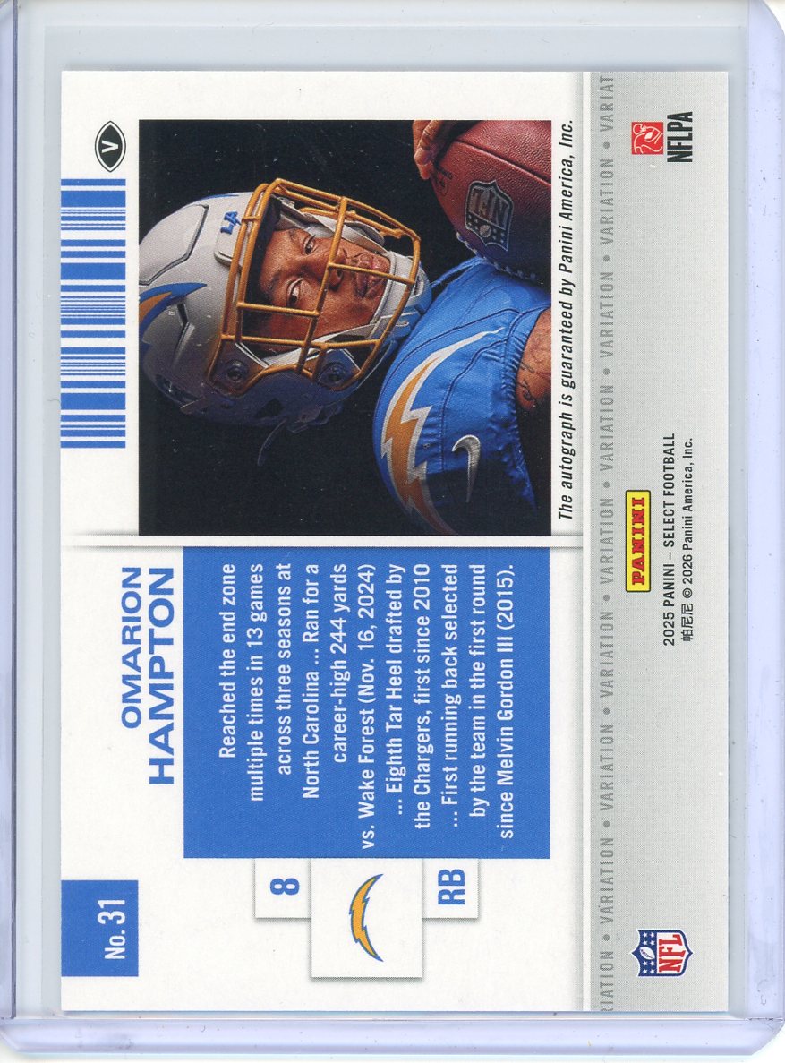 2025 Panini Contenders Omarion Hampton Autograph Rookie Ticket #31