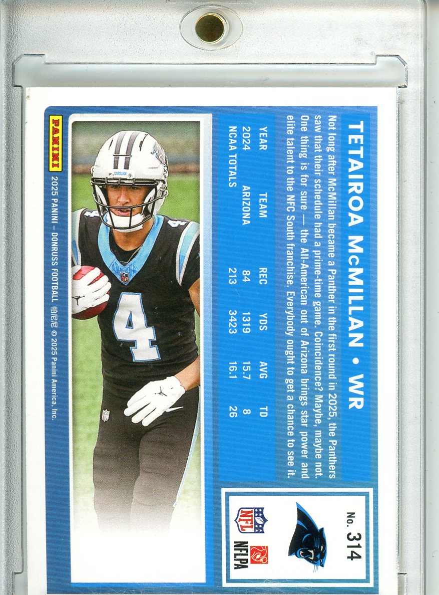 2025 Panini DonRuss Tetairoa McMillan Rated Rookie Gold 05/50