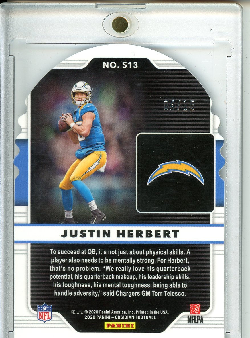 2020 Panini Obsidian Justin Herbert Supernova 04/15