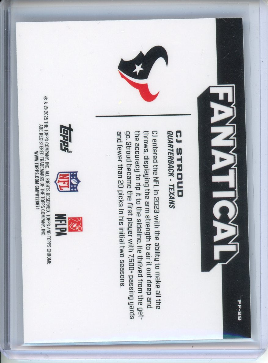 2025 Topps Chrome C.J. Stroud Fanatical FF-28