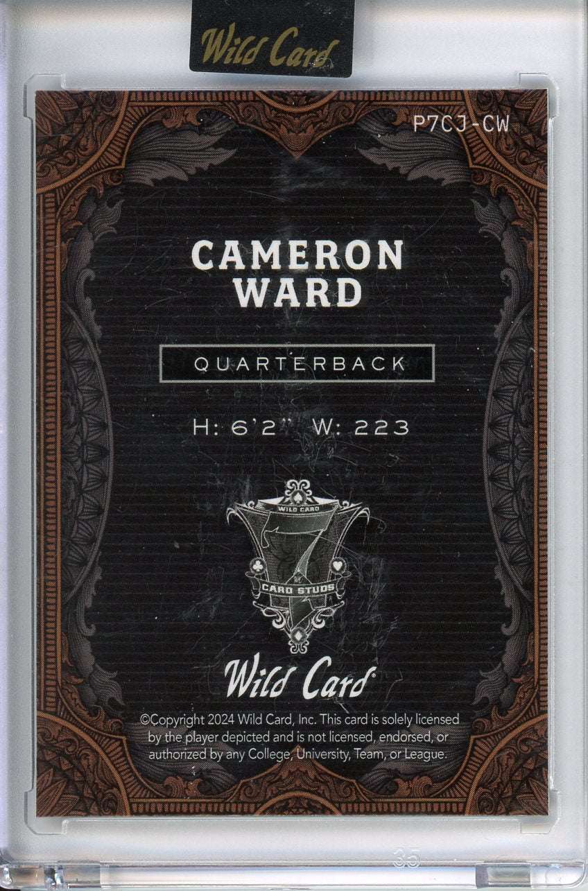 2024 Wild Card Cameron Ward 1 of 1 P7CJ-CW