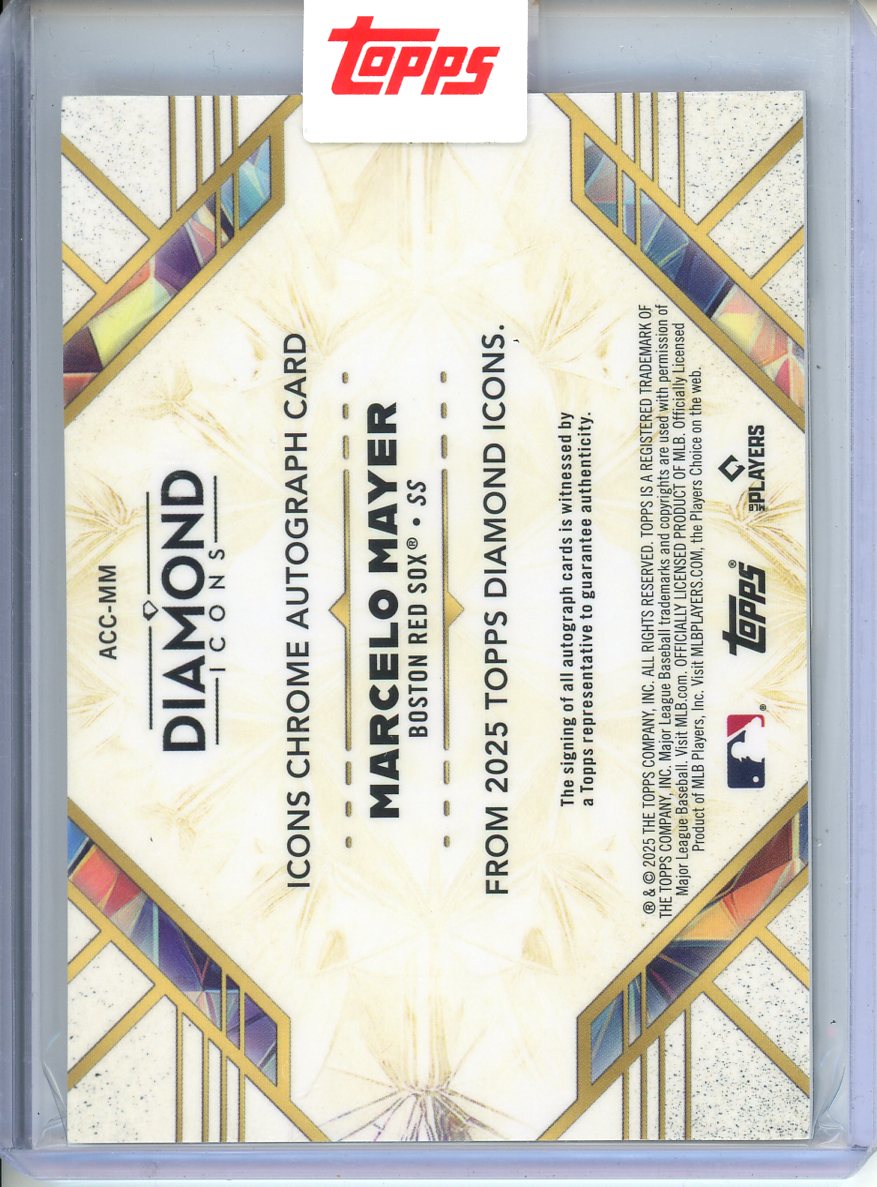2025 Topps Marcelo Mayer Autograph 15/15 Diamond Icons ACC-MM