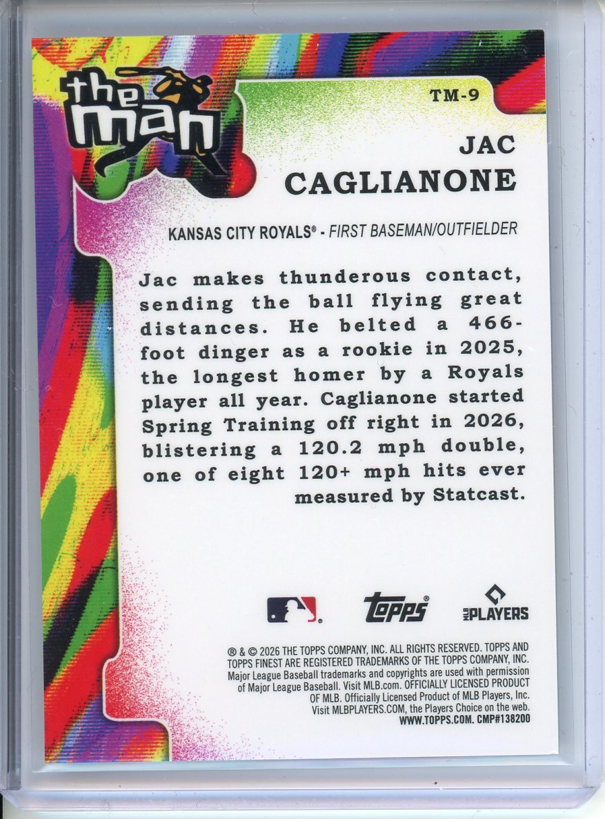 2026 Topps Finest Jac Caglianone The Man TM-9