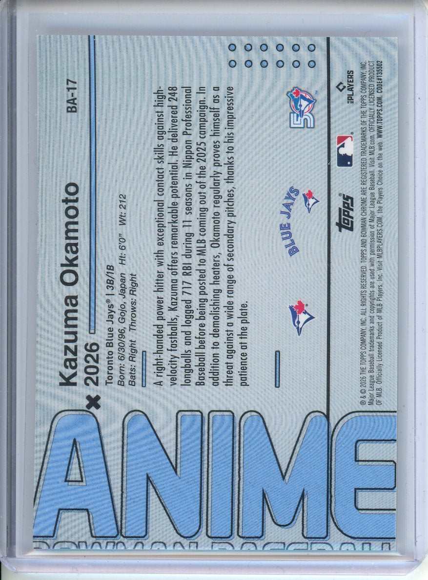 2026 Bowman Kazuma Okamoto Anime BA-17