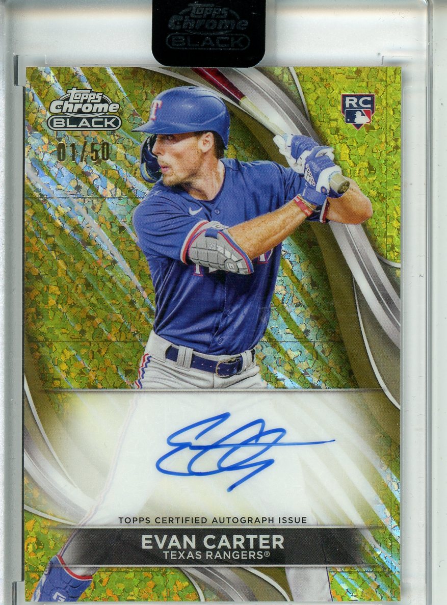 2024 Topps Chrome Black Evan Carter Autograph 01/50 CBA-EC