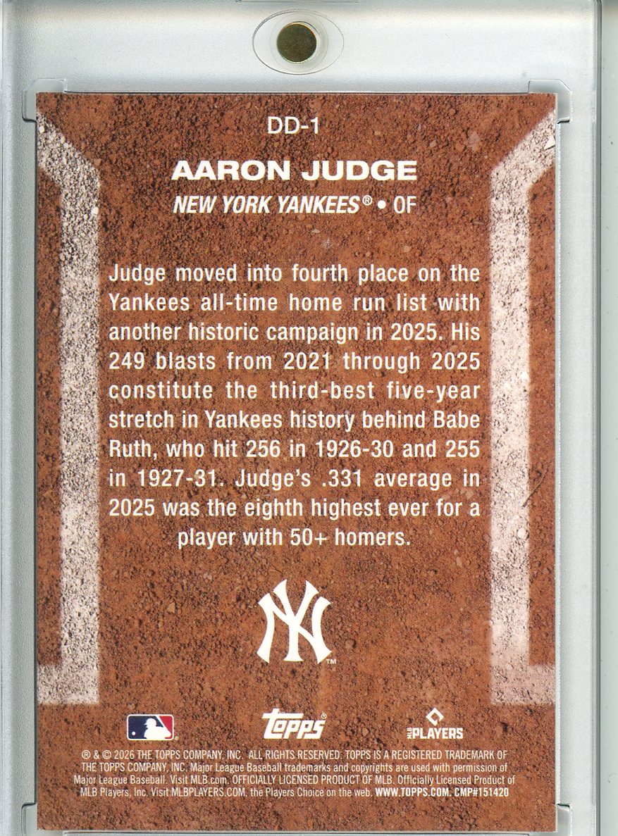 2026 Topps Chrome Aaron Judge Dust Diamonds DD-1