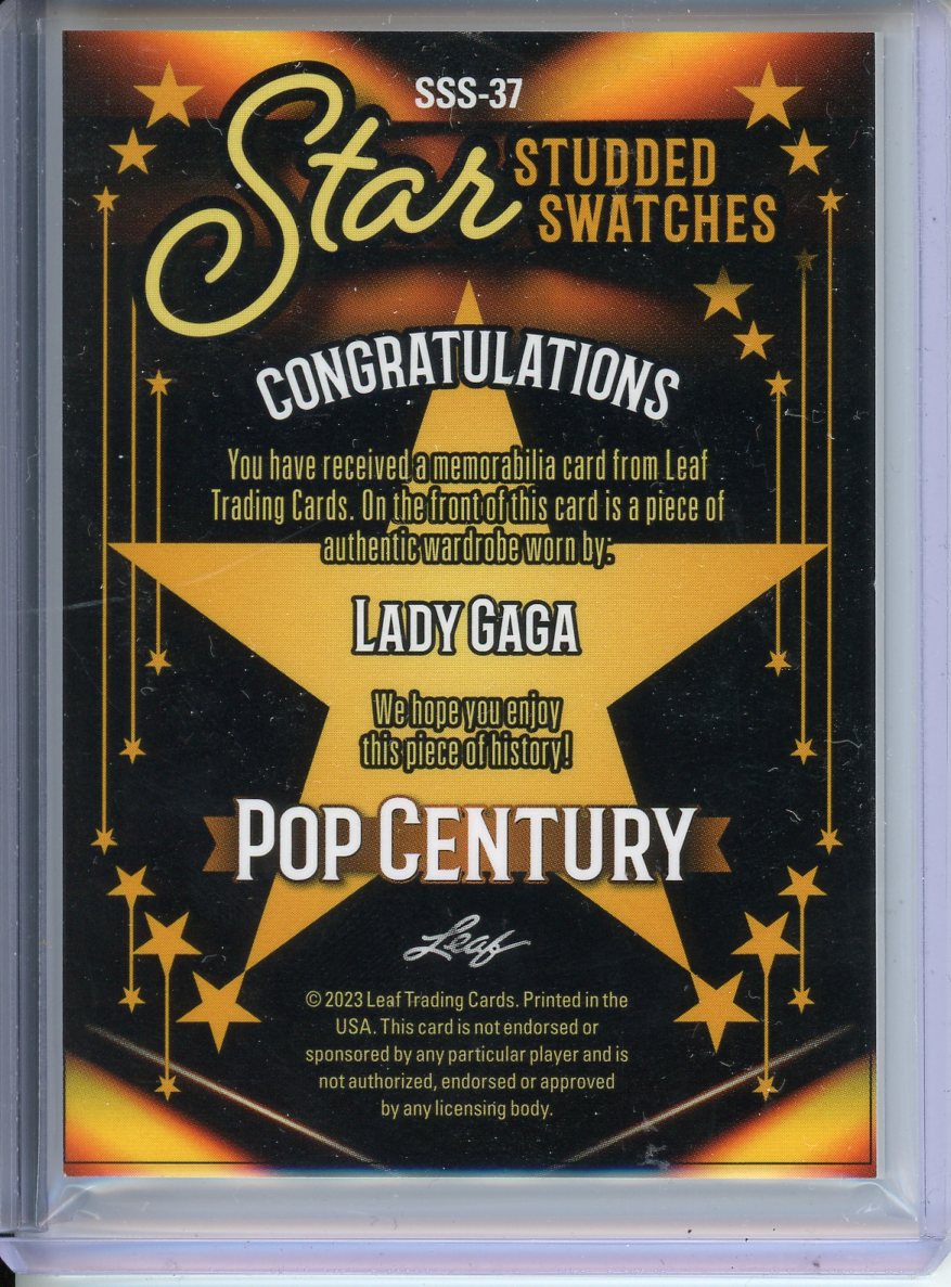2023 Leaf Lady Gaga Star Studded Swatches SSS-37