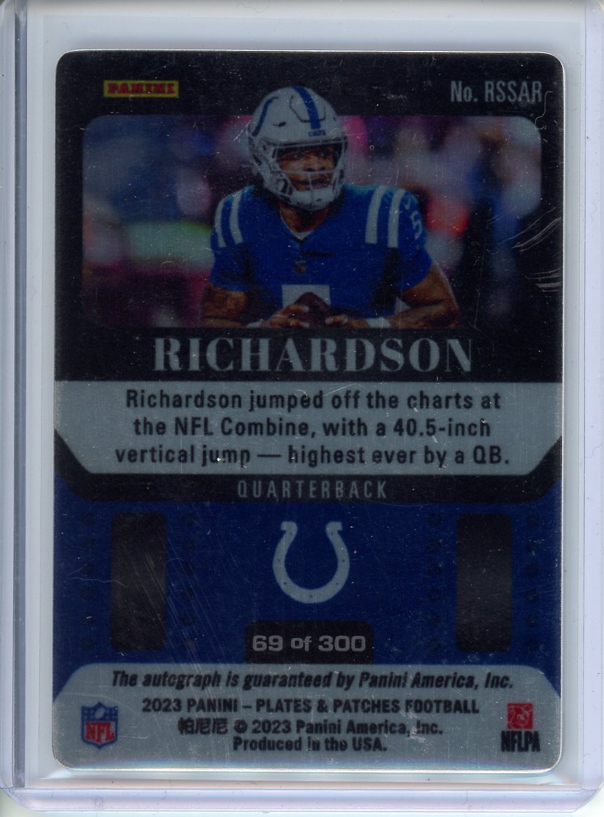 2023 Panini Anthony Richardson Steel Signatures Autograph 69/300 #RSSAR