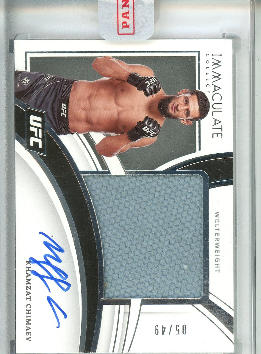 2022 Panini Immaculate Khamzat Chimaev Patch Autograph 05/49 #PA-KCH