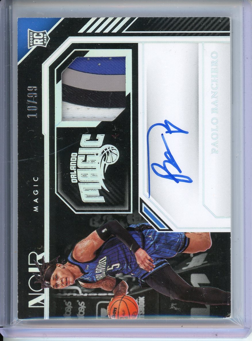 2023 Panini Noir Paolo Banchero Patch Autograph 10/99 #360