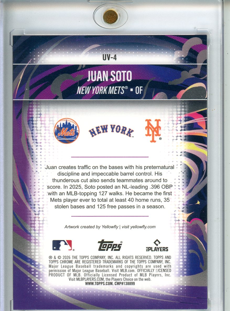 2026 Topps Chrome Juan Soto Ultra Violet UV-4