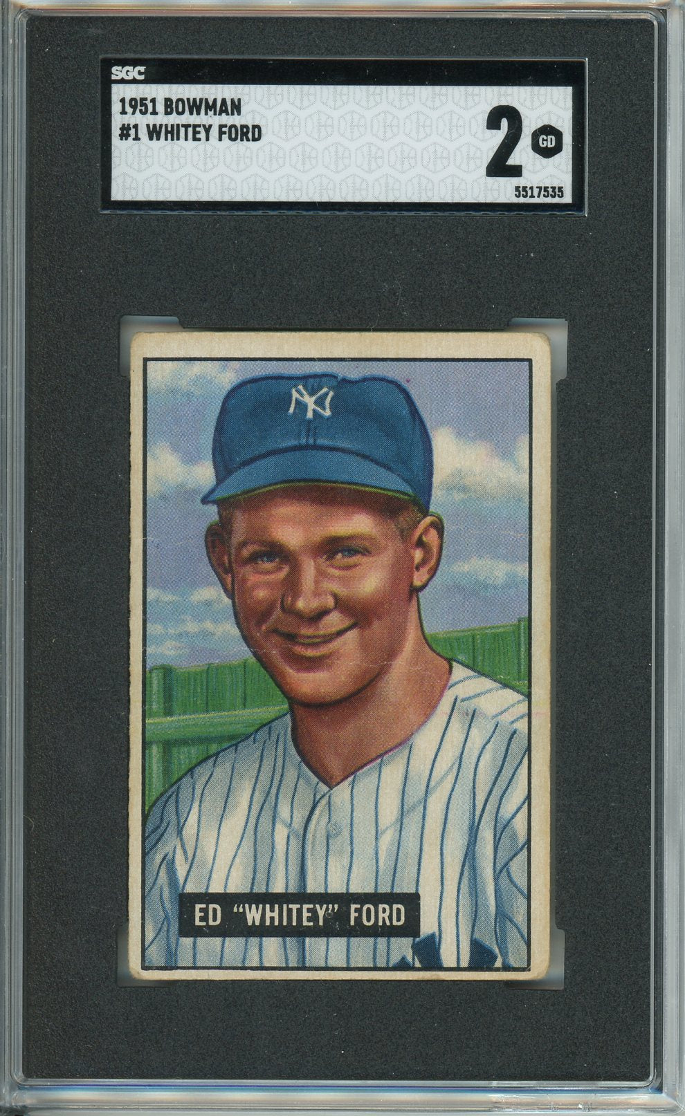 1951 Bowman #1 Whitey Ford SGC 2