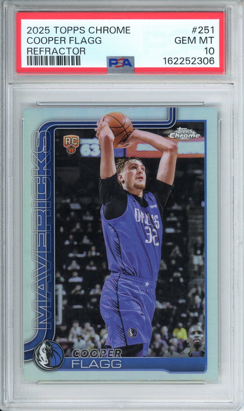 2025 Topps Chrome Cooper Flagg Refractor #251 PSA 10