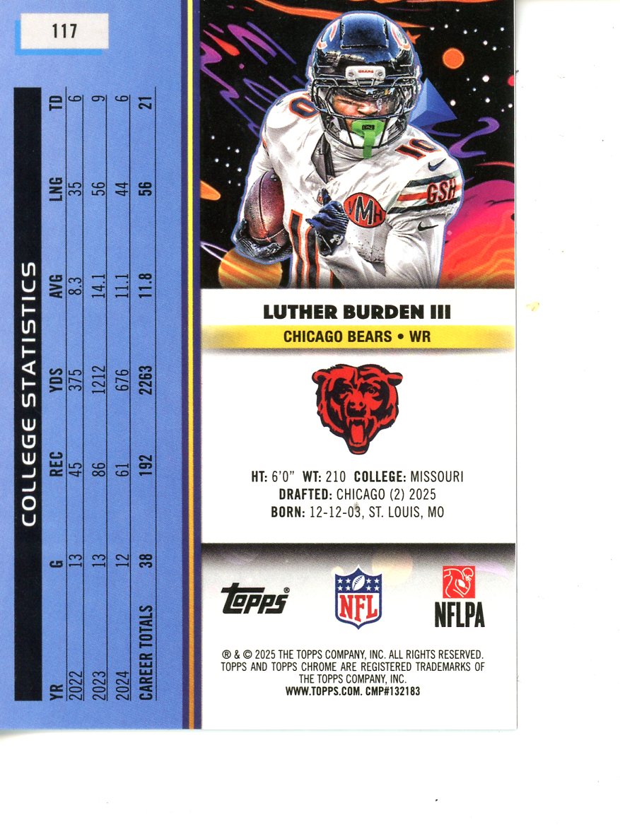2025 Topps Cosmic Luther Burden III 1/5 Red #117