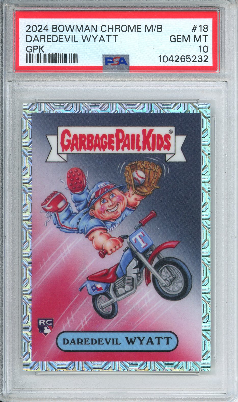 2024 Bowman Chrome M/B Daredevil Wyatt GPK #18 PSA 10