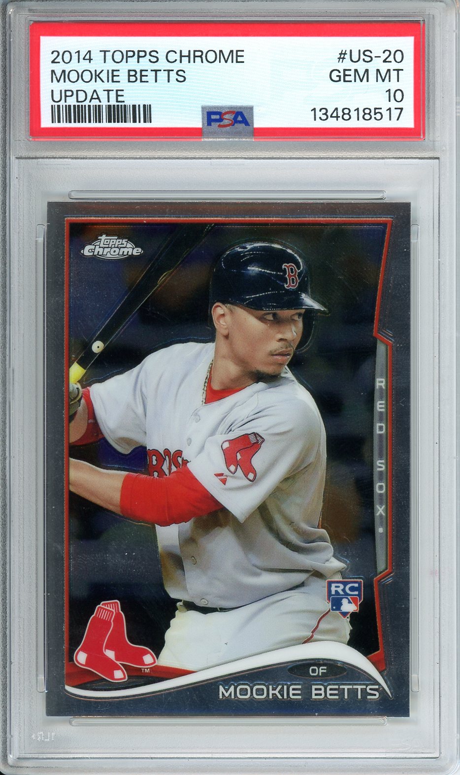 2014 Topps Chrome Update Mookie Betts PSA 10 Rookie