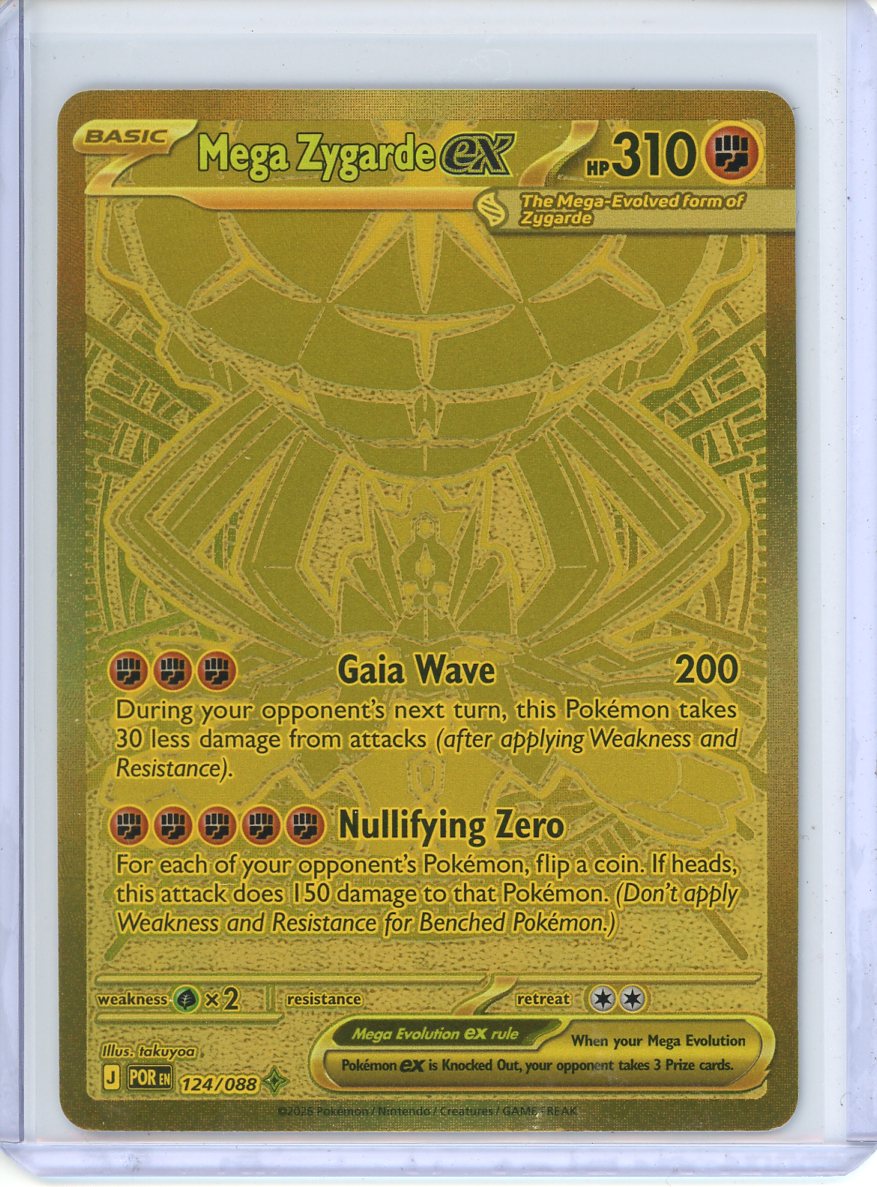 2026 Pokemon Mega Zygarde ex Gold 124/088