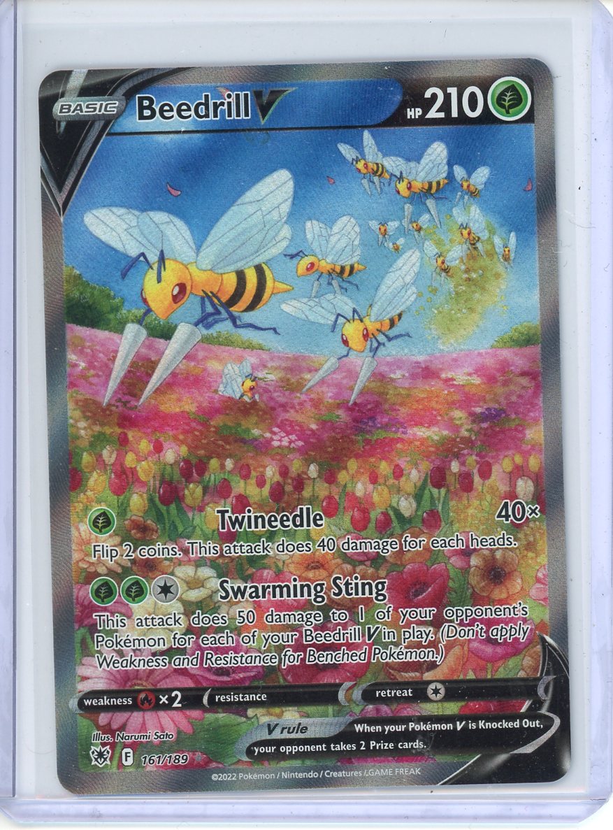 2022 Pokemon Beedrill V Full Art 161/189