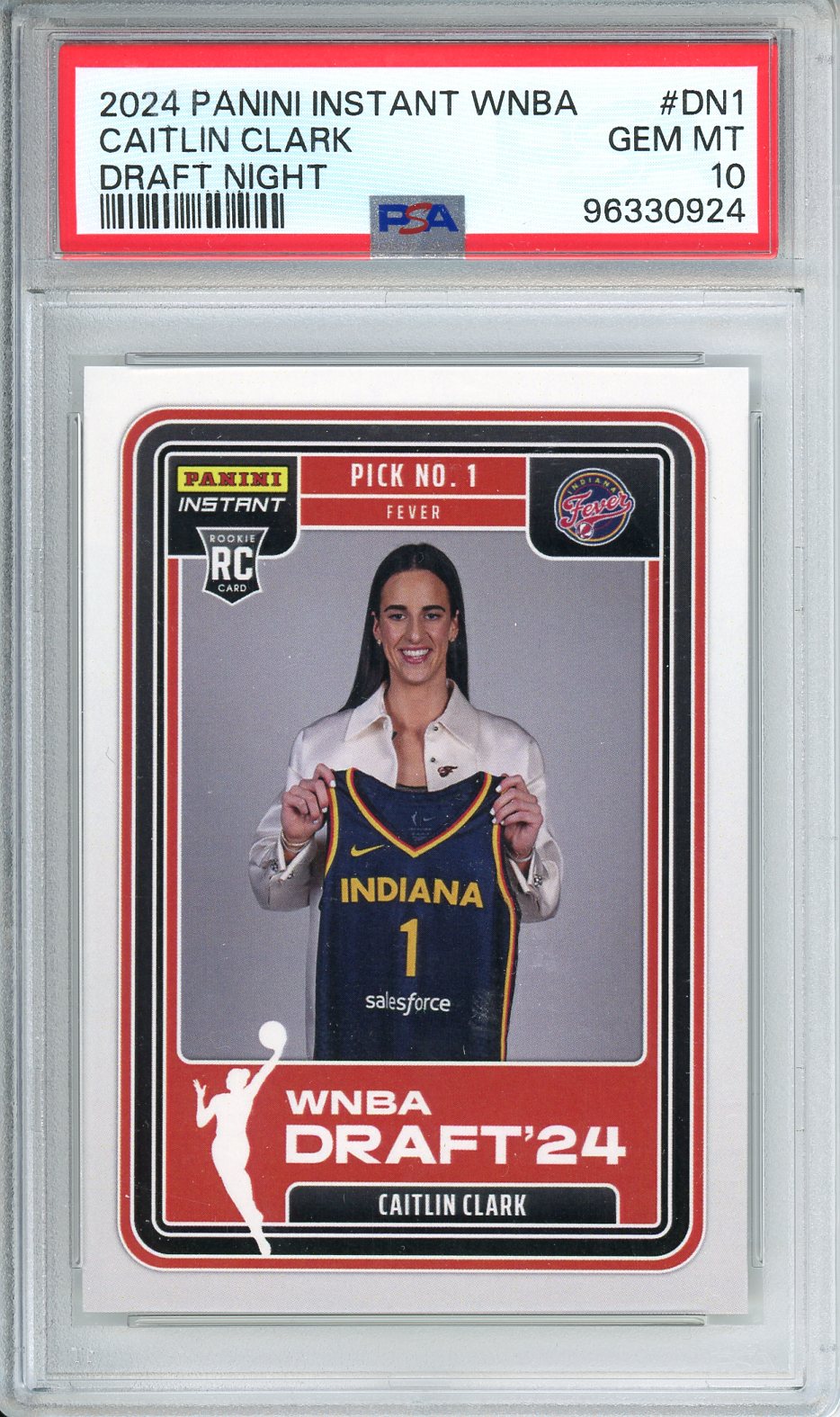 2024 Panini Instant WNBA Caitlin Clark Draft Night #DN1 PSA 10
