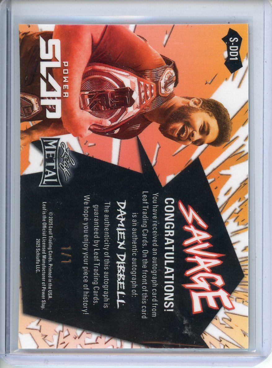 2025 Leaf Power Slap Damien Dibbel Super 1/1 Auto
