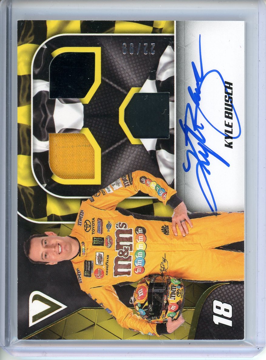 2019 Panini Kyle Busch Triple Patch Autograph 22/99 TSS-KY