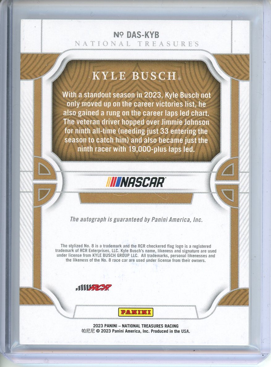 2023 Panini Kyle Busch Diamond Anniversary Autograph 21/25 DAS-KYB