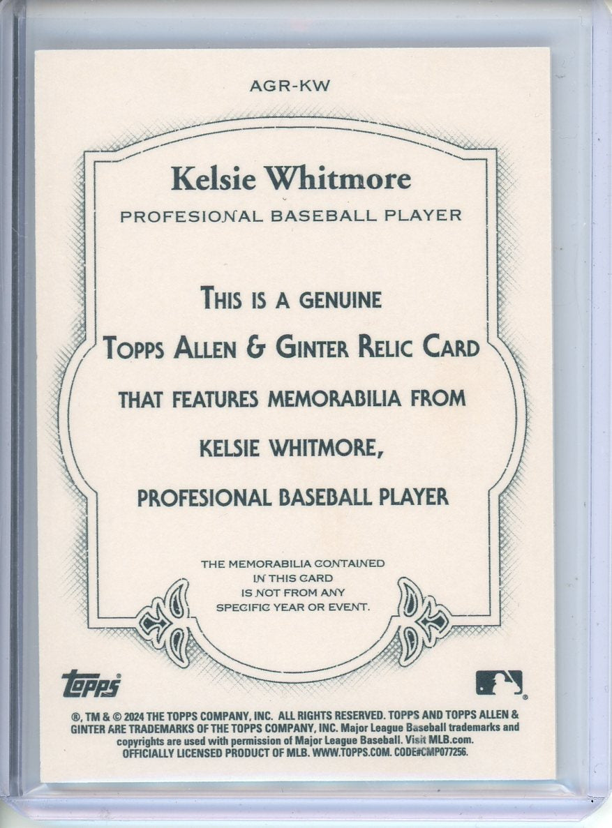 2024 Upper Deck Kelsie Whitmore Patch AGR-KW