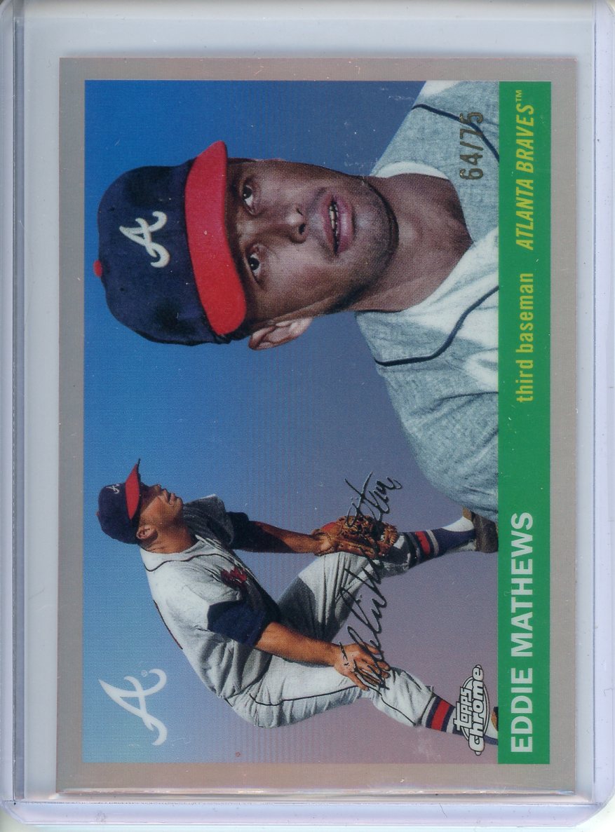 2025 Topps Platinum Eddie Mathews 64/75 REF #323