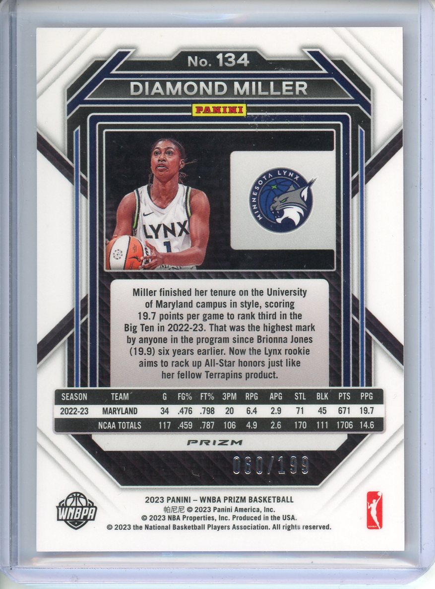 2023 Panini Prizm Diamond Miller Red 060/199 #134