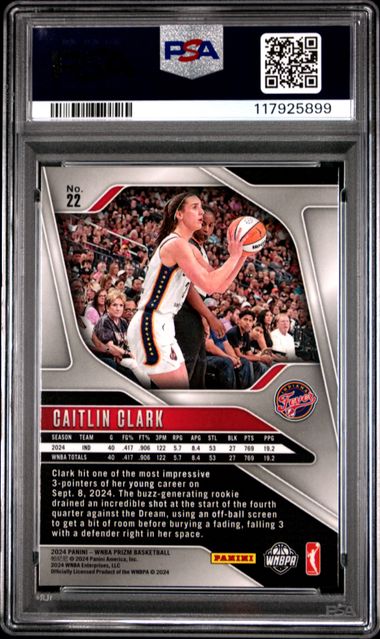 2024 Prizm WNBA Caitlin Clark #22 PSA 10