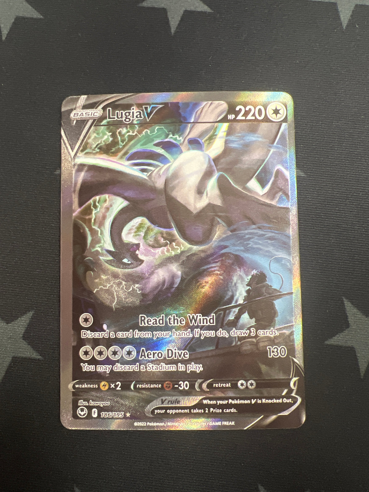 Lugia V Pokemon Card (Silver Tempest 186/195) Alternate Full Art