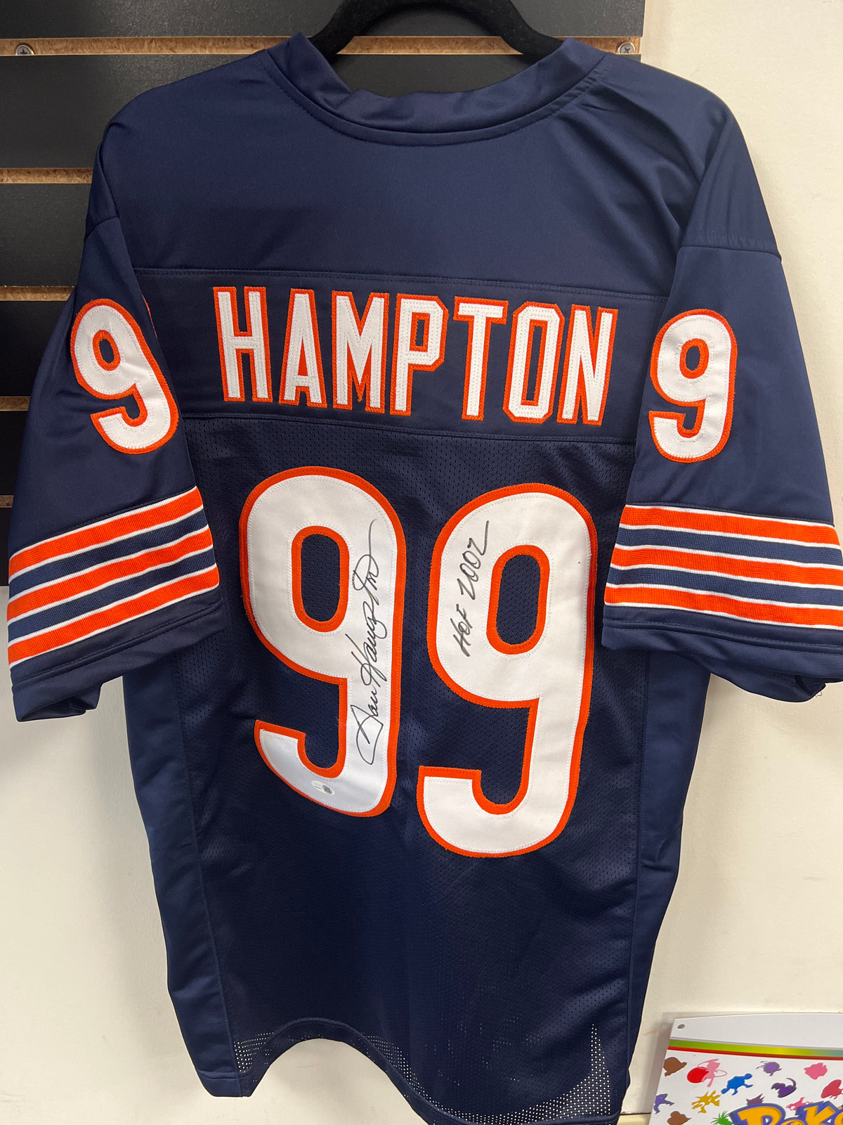 Dan Hampton &quot;HOF 2002&quot; Signed Custom Bears Jersey - JSA Certified