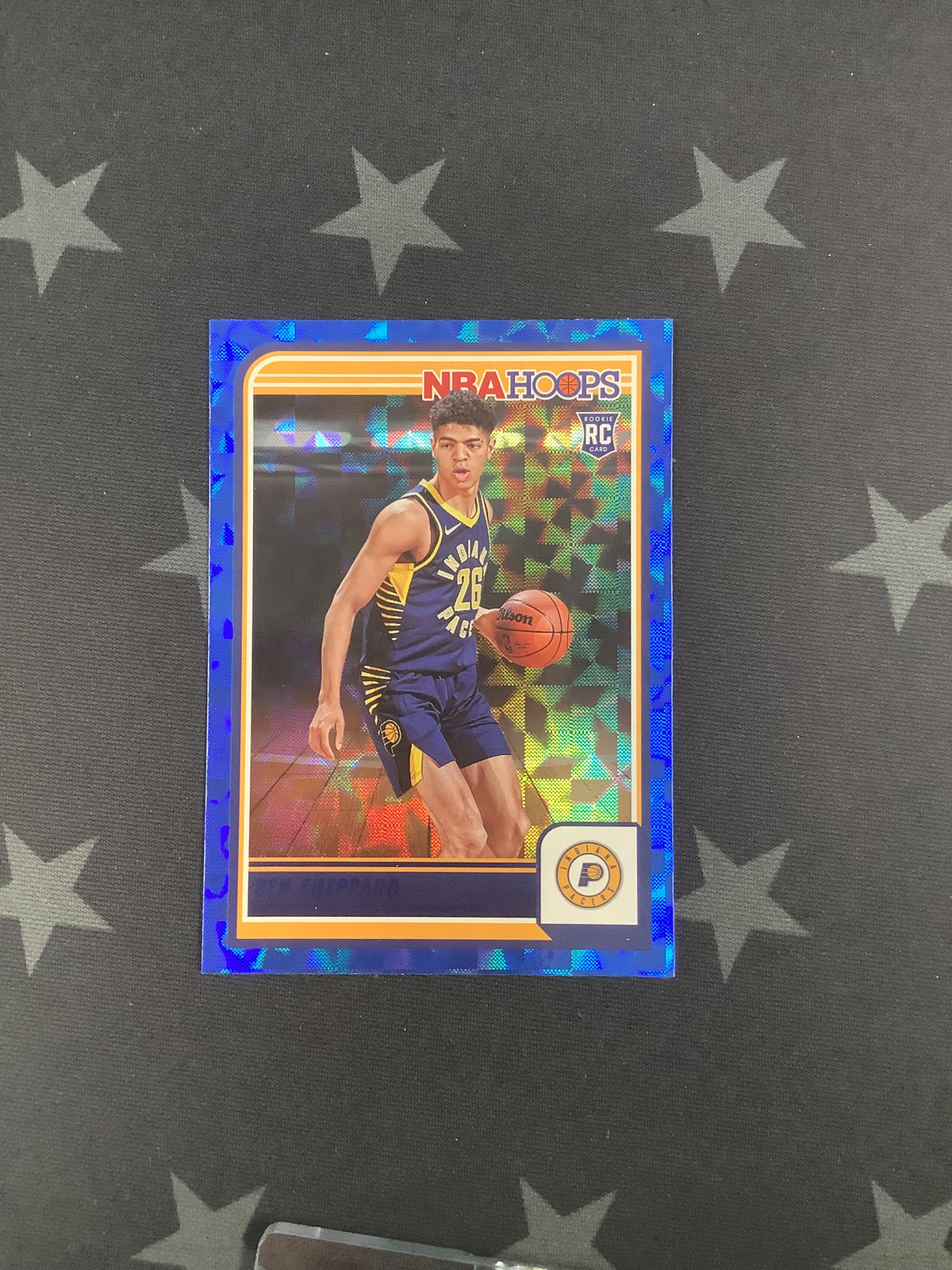 2023-24 Panini NBA Hoops Ben Sheppard Hyper Blue Asia Rookie
