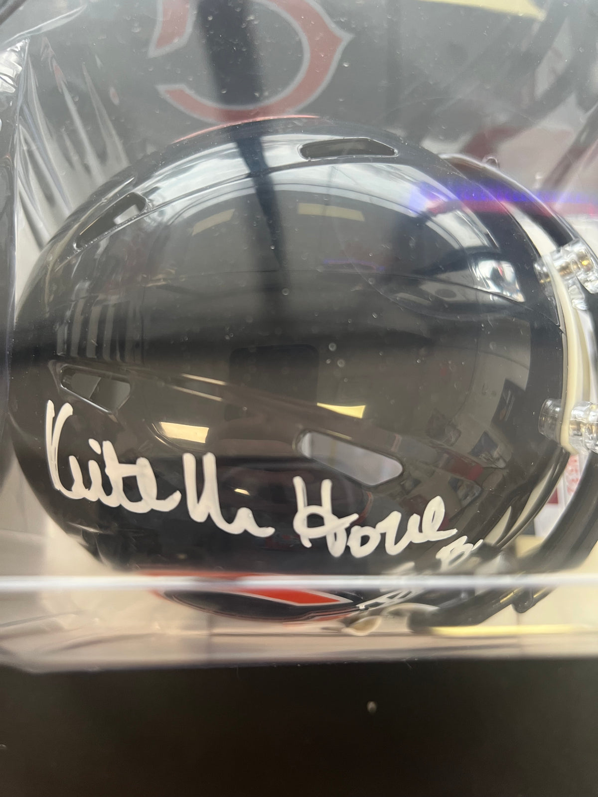Keith Van Horne "SB XX" Signed Riddell Mini Helmet - JSA Certified