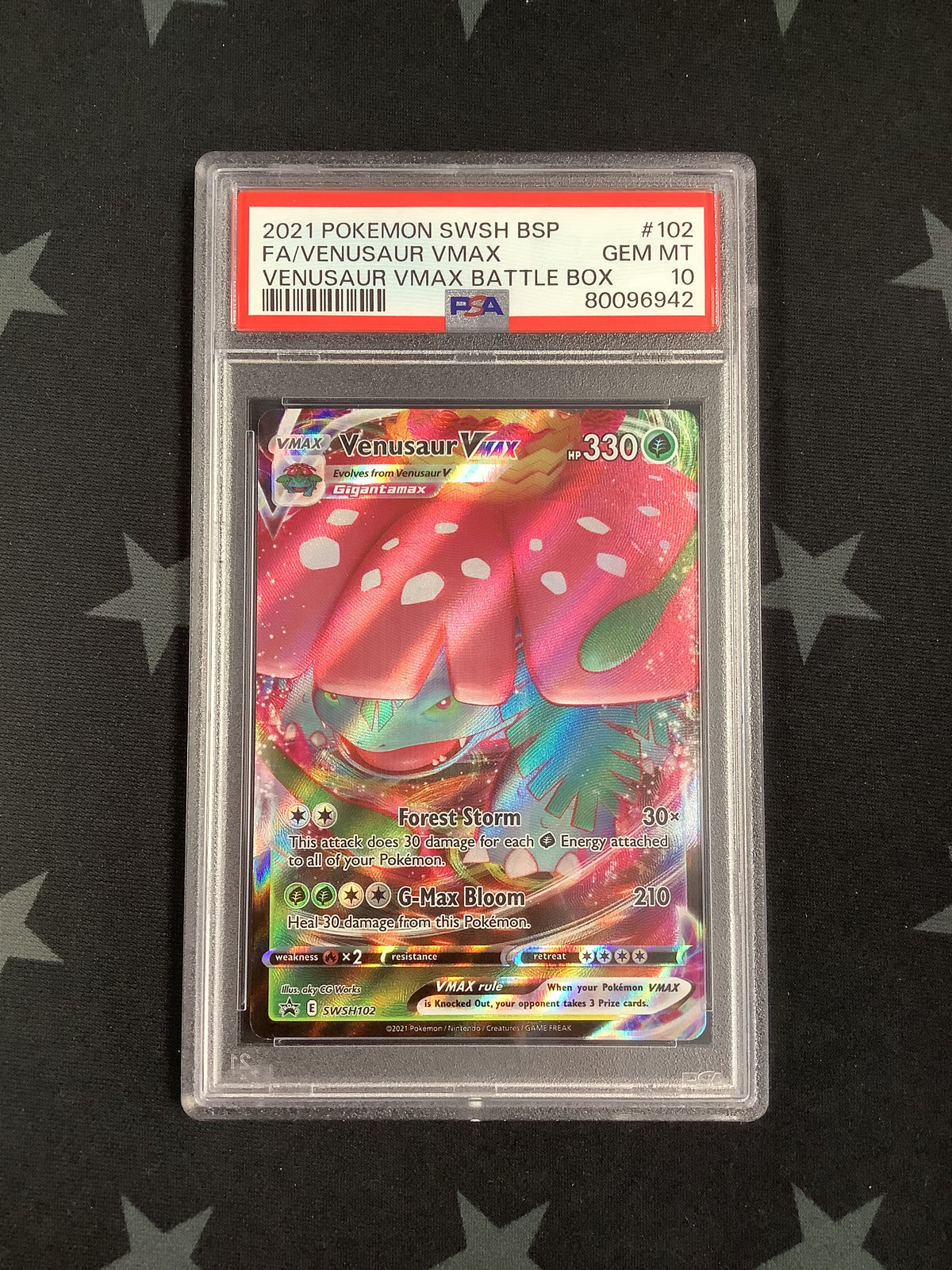 2021 POKEMON SWORD AND SHIELD VENUSAUR VMAX #102 PSA GEM MT 10 80096942