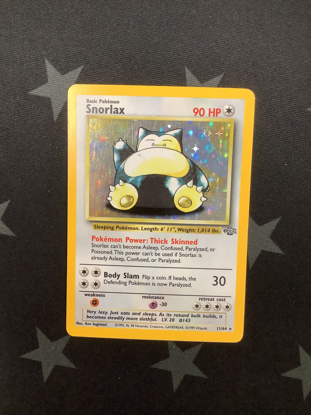 1999 Pokémon Snorlax Jungle Set Holo Rare 11/64