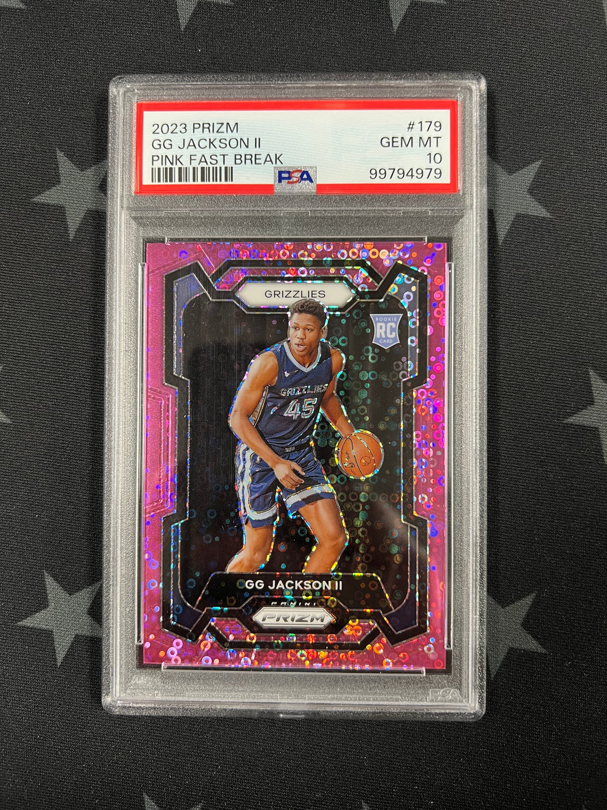 2023 PRIZM GG JACKSON II #179 PINK FAST BREAK #28/50 PSA 10