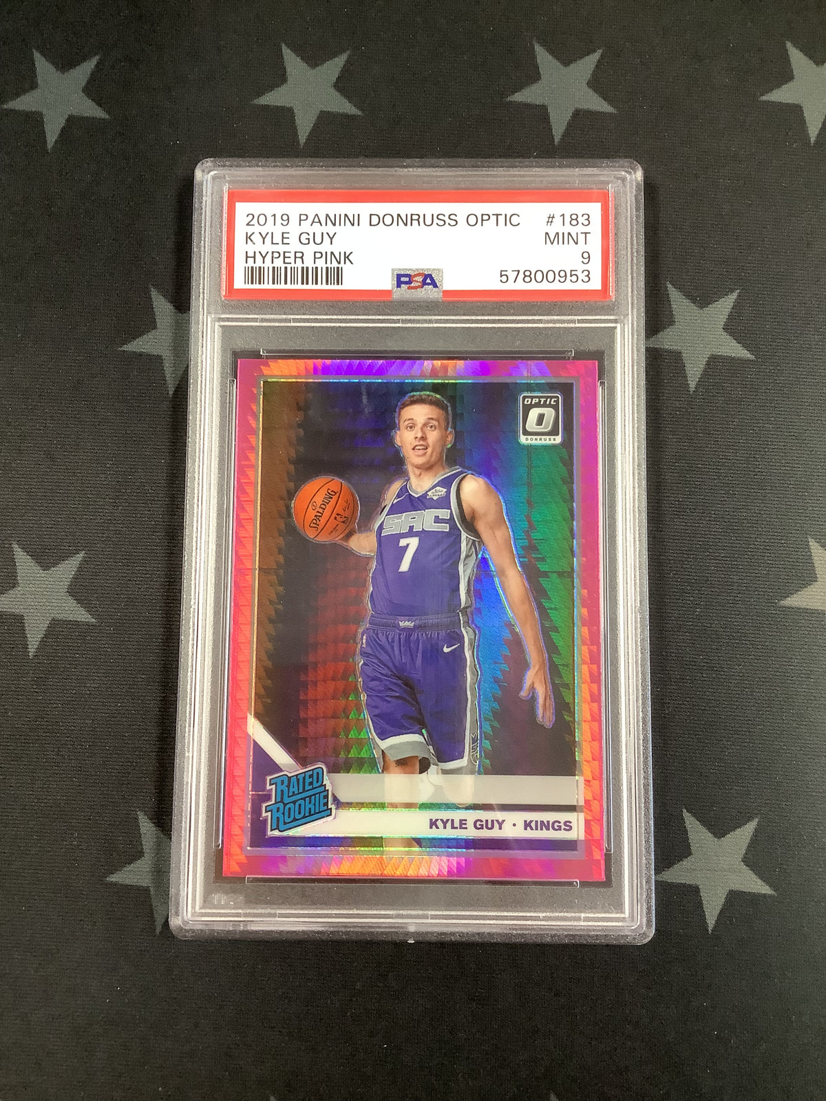 2019 PANINI DONRUSS OPTIC BASKETBALL HYPER PINK KYLE GUY #183 PSA MINT 9 57800953