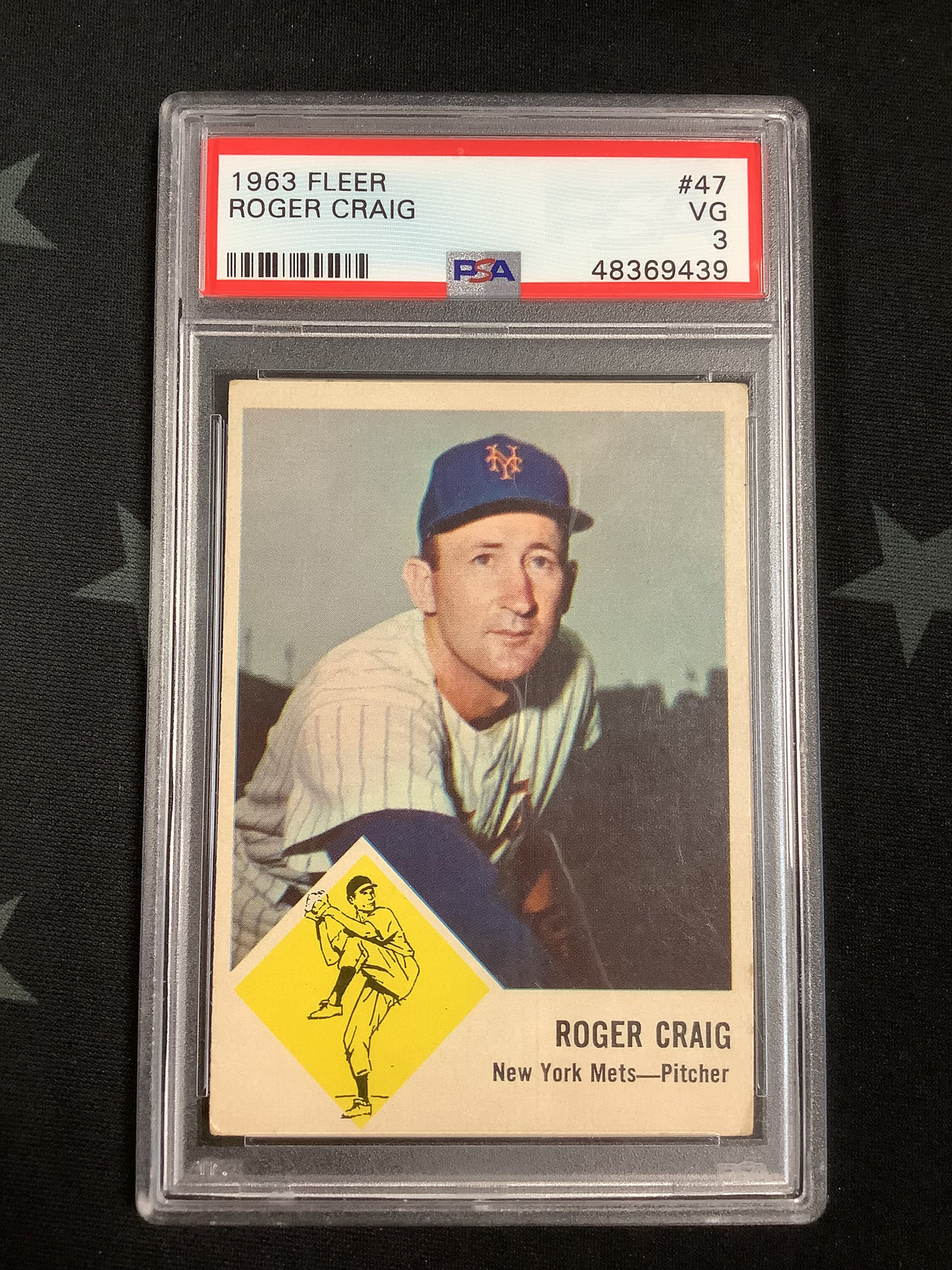 1963 FLEER BASEBALL ROGER CRAIG #47 PSA VG 3