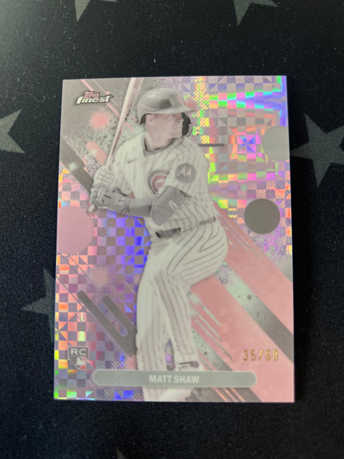 2025 Topps Finest Matt Shaw Pearl Checkerboard /60 No. 85