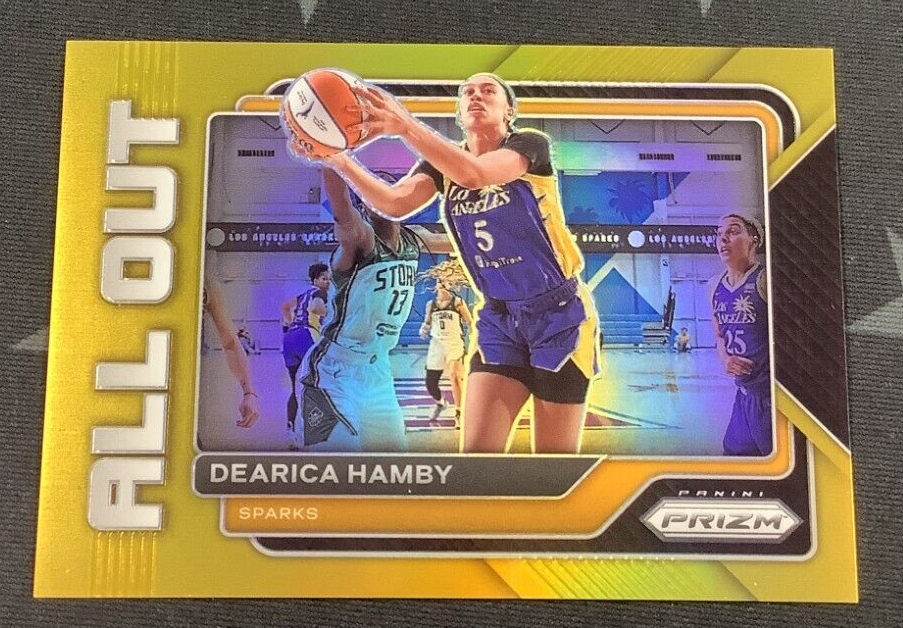 2023 DEARICA HAMBY PANINI WNBA PRIZM BASKETBALL ALL OUT GOLD #7/10