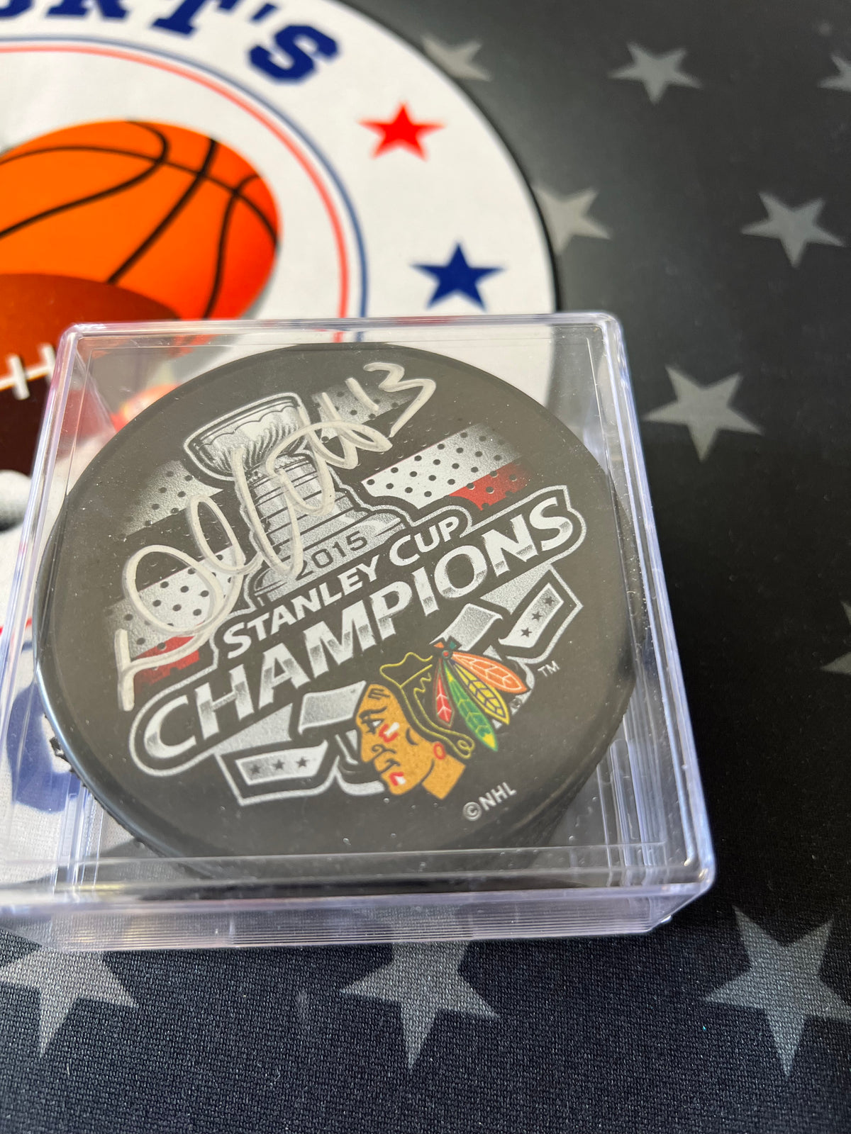 Daniel Carcillo Autographed 2015 Stanley Cup Hockey Puck w/ JSA Cert