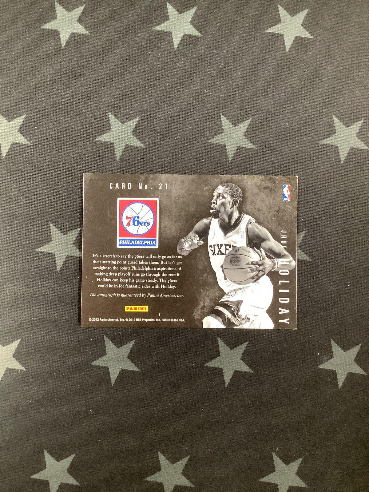 2012 PANINI LIMITED BASKETBALL POTENTIAL JRUE HOLIDAY AUTO #21 /99