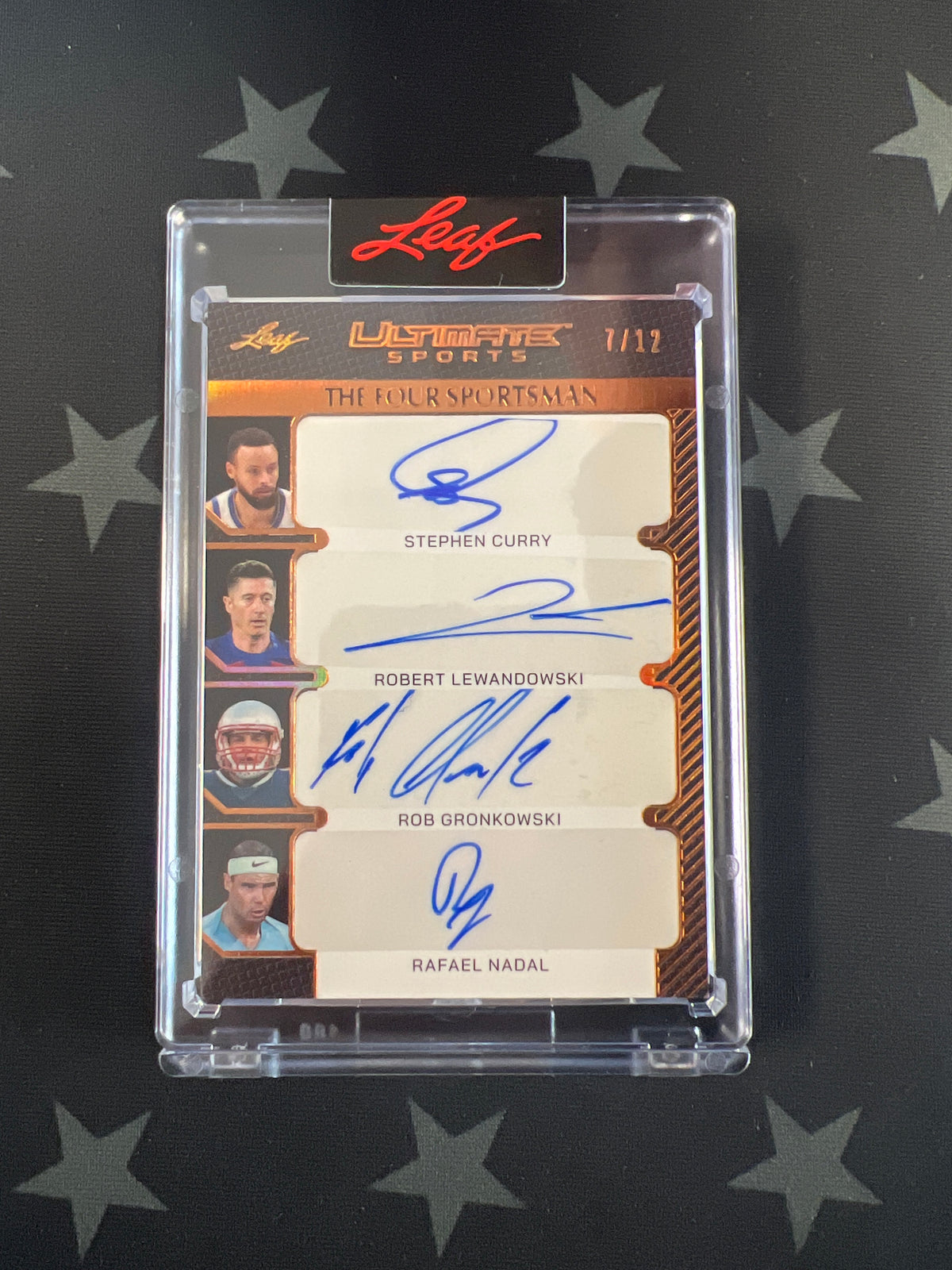 2024 Leaf Ultimate Sports Curry/Lewandowski/Gronkowski/Nadal The Four Sportsman Auto /12