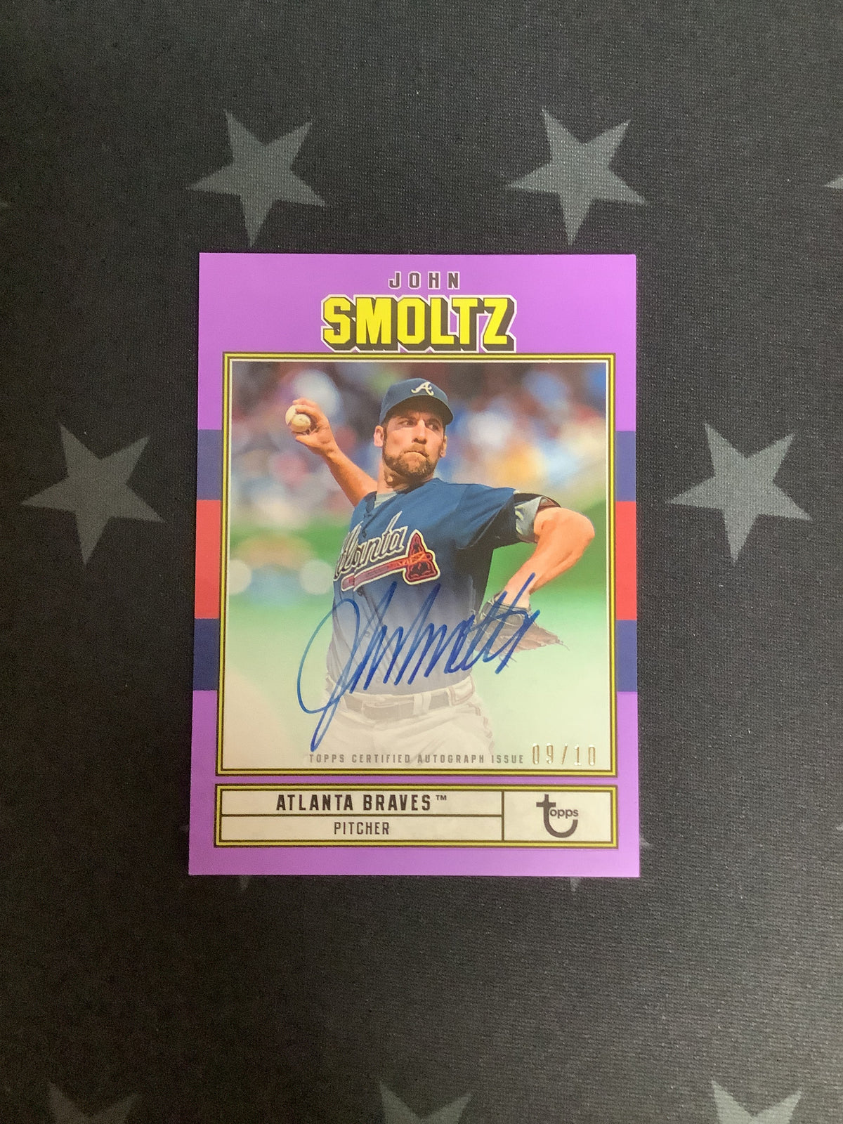 2022 Topps Brooklyn Collection John Smoltz #AC-JSM Auto 9/10