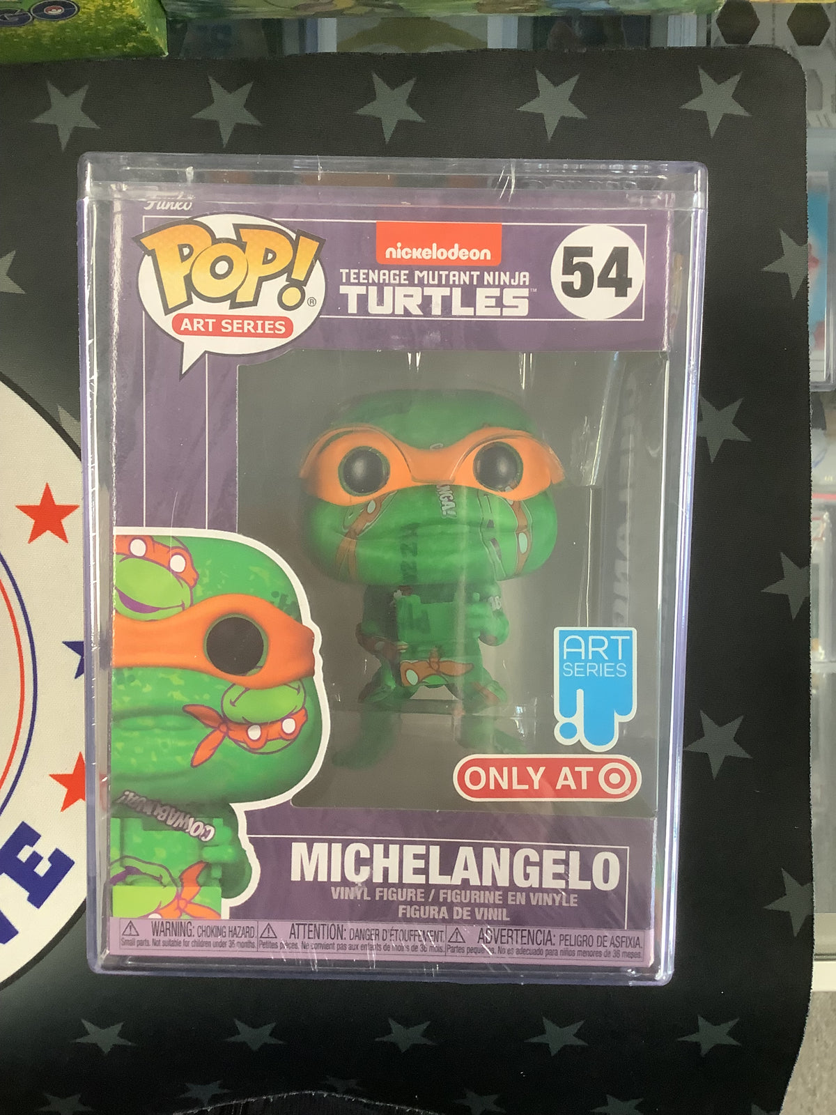 Funko Pop! Art Series: TMNT-Michelangelo #54 Target Exclusive: w/Protective Case Sealed